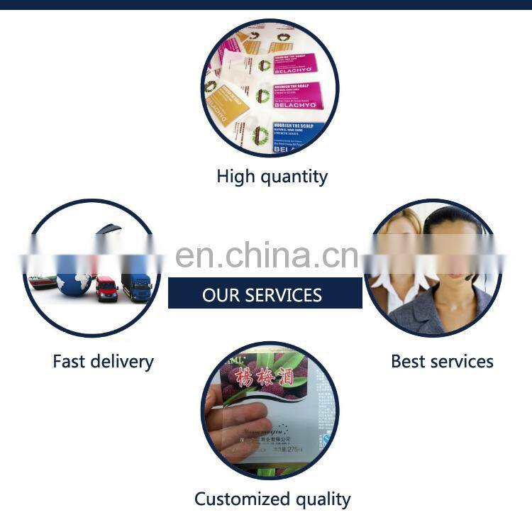 Custom reusable removable sticker vinyl roll with full color printing for juice packaging