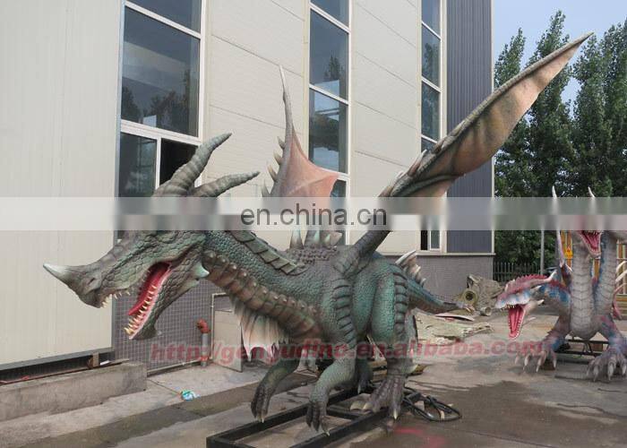 Outdoor Amusement Park High Simulation Animatronic Dragon