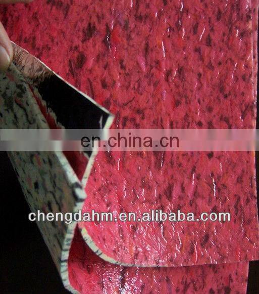 bonded foam with crepe paper underlayment