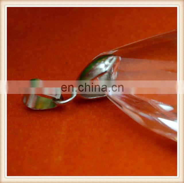 elegant transparent crystal pendant in oval design for necklace/garment/bags