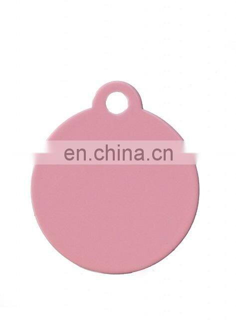 Round shaped metal blank dog tags