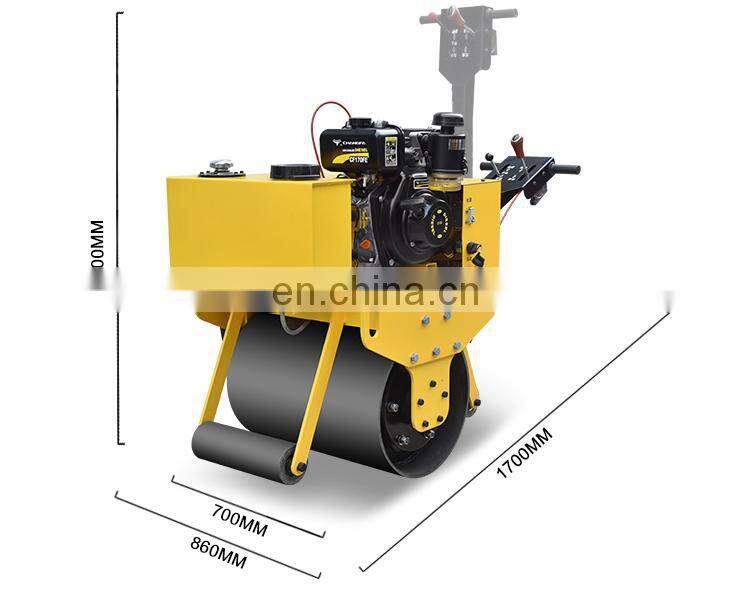Small hand single drum vibrator road roller compactor price for sale