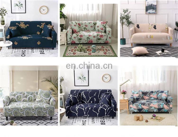 amazon hot sell designs full cover elastic sofa stretch spandex protective Elastic stretch corner sofa covers