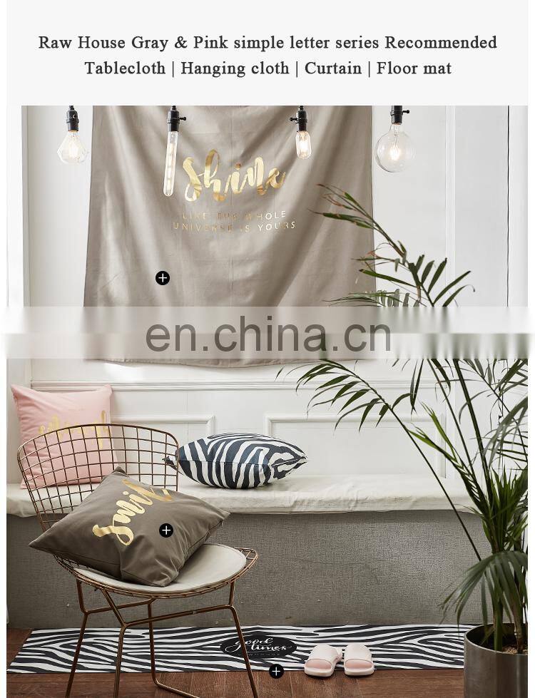 RAWHOUSE brozing words velvet table cover polyester table cloth