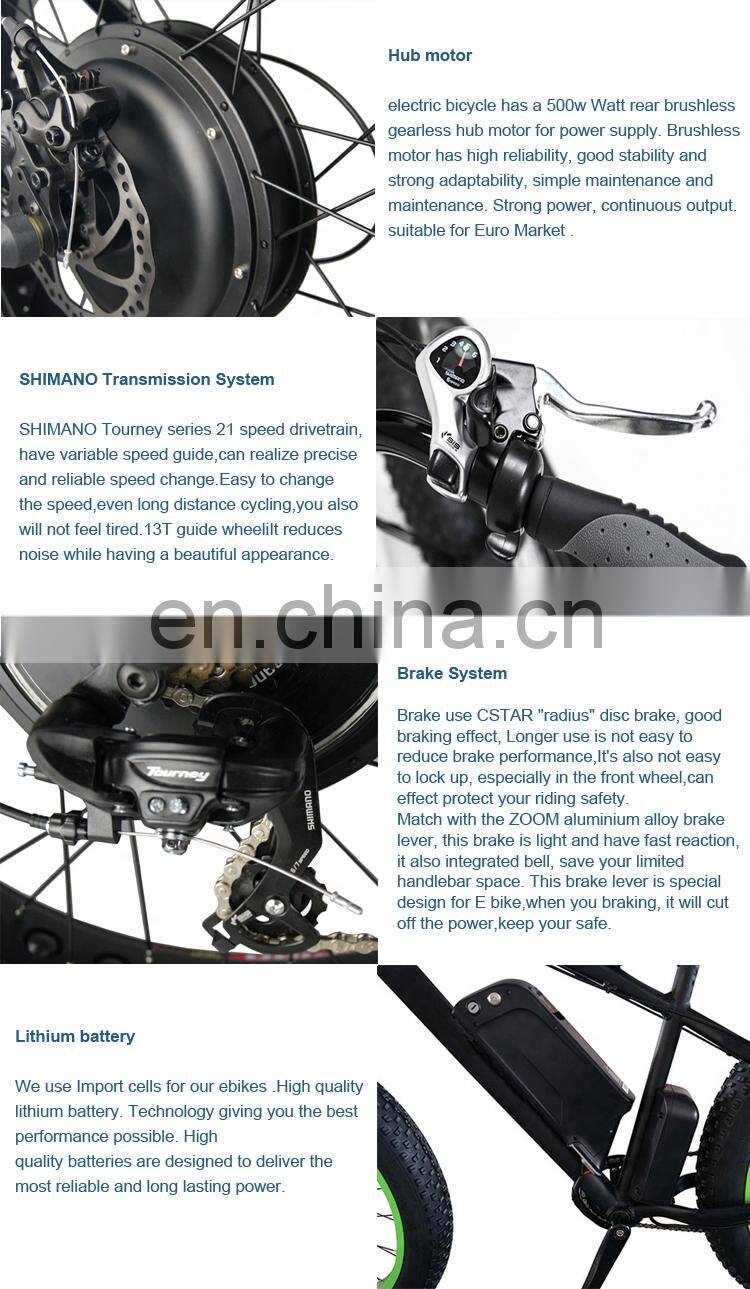 BEBFR26AM2 26 inch 36V 11.6Ah Electric Bicycle , Electric Dirt Bike Elektrofahrrad