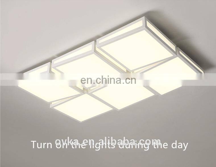 Creative LED ceiling lamp simple square living room lamp
