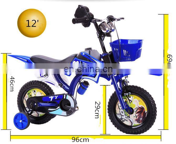 12 16 inch moto type baby bicycle for 2-8 years old children