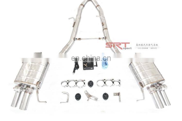 electric exhaust valve for bmw 7 series 740 exhaust system catback with quad double tip