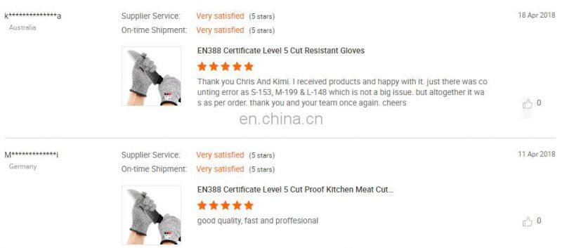 HY 13G Amazon Guantes Anticorte Safety Gloves Cuisine Color Gloves Cat 2 Working Mitten Level 5 Cut Protection Washable Glove