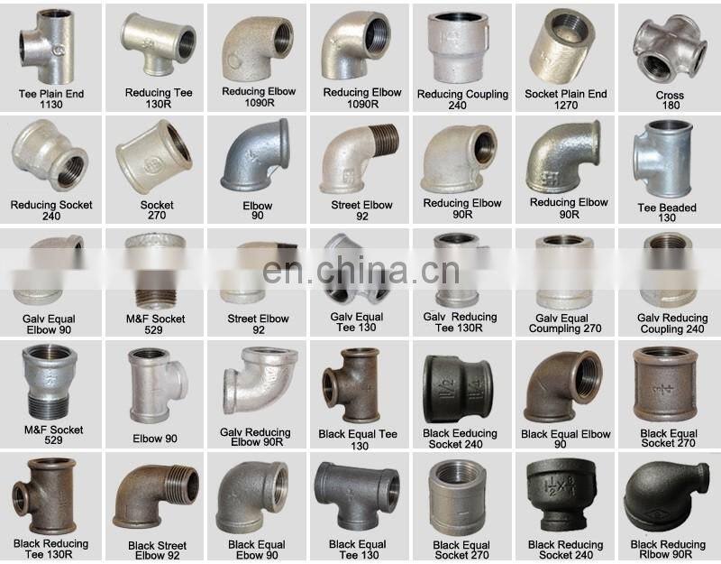 Plumbing Material Malleable Cast Iron Pipe Fittings elbows