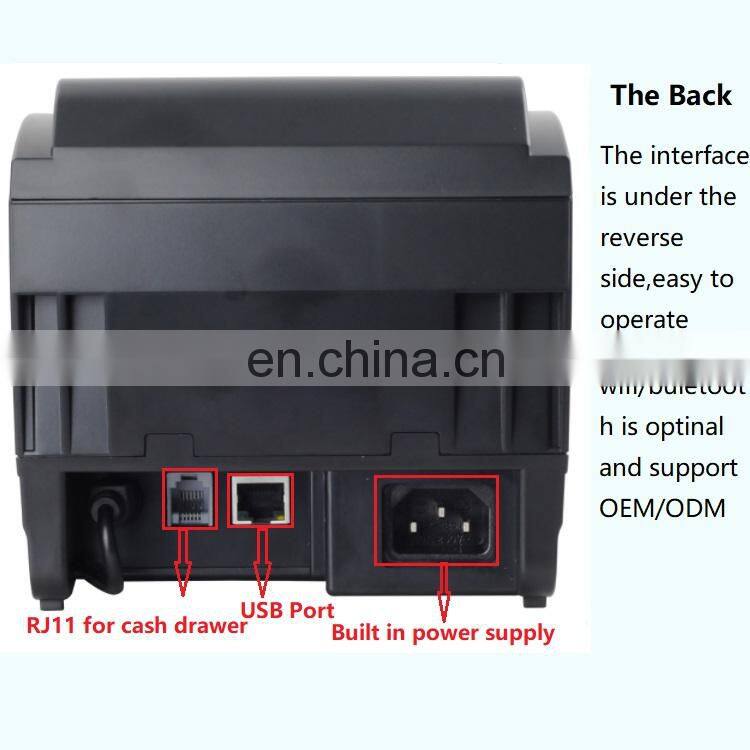 Wholesale RS232C USB LAN mobile phone 80mm pos wifi receipt thermal printer Cheap 58/80mm thermal receipt printer
