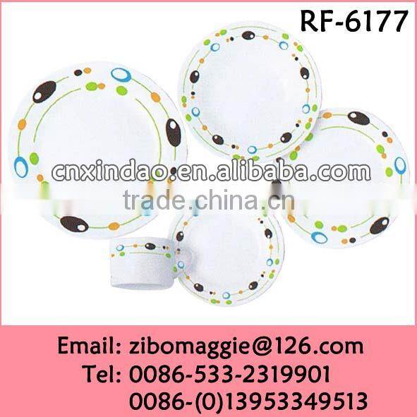 Personlaized Hot Sale Daily Used White Antique Ceramic Dinnerware Breakfast Set