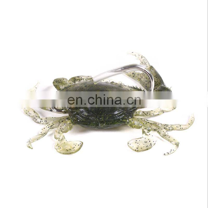 Amazon High Quality 6 Colors Sinking Saltwater Ice Fishing Biats 8cm 19g Soft Crabs Fishing Lures