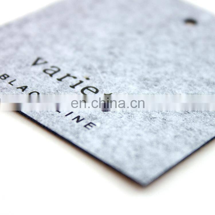 Wholesale Custom Design Printing Name Logo Paper card recycled Garment Hangtag Labels embossed hang tag