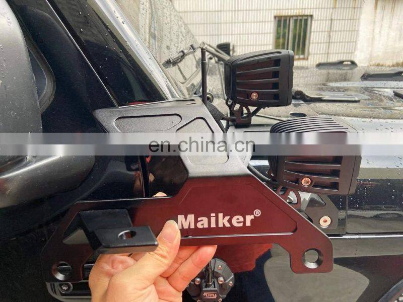 Lamp Holder For Jeep Wrangler JL 18+ Auto Accessories Aluminum A Pillar Light Bracket