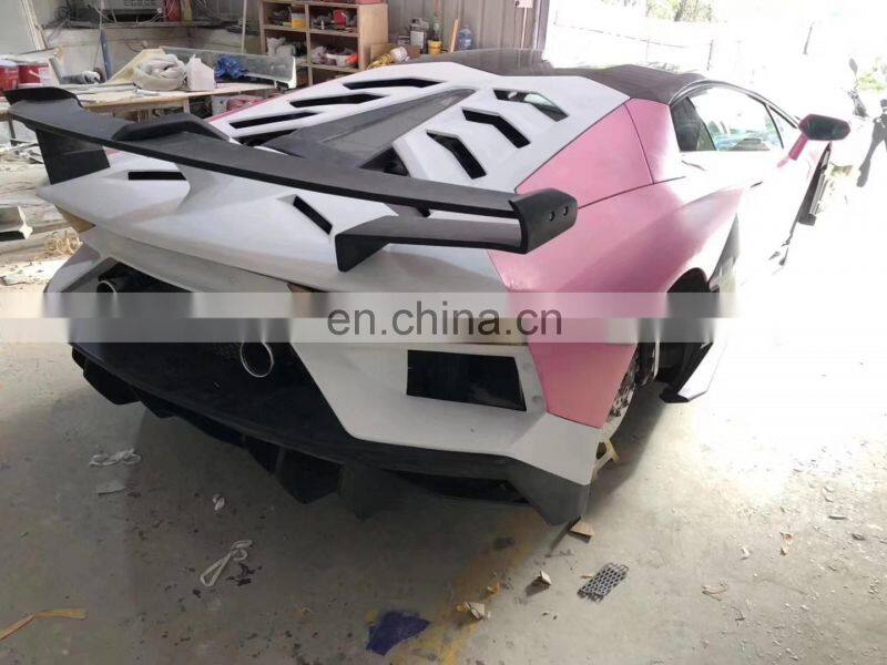 Runde SVJ Style Front Bumper Rear Bumper Rear Lip Side Skirt Fender Spoiler For Lamborghini Aventador LP700 720 750 Body Kit