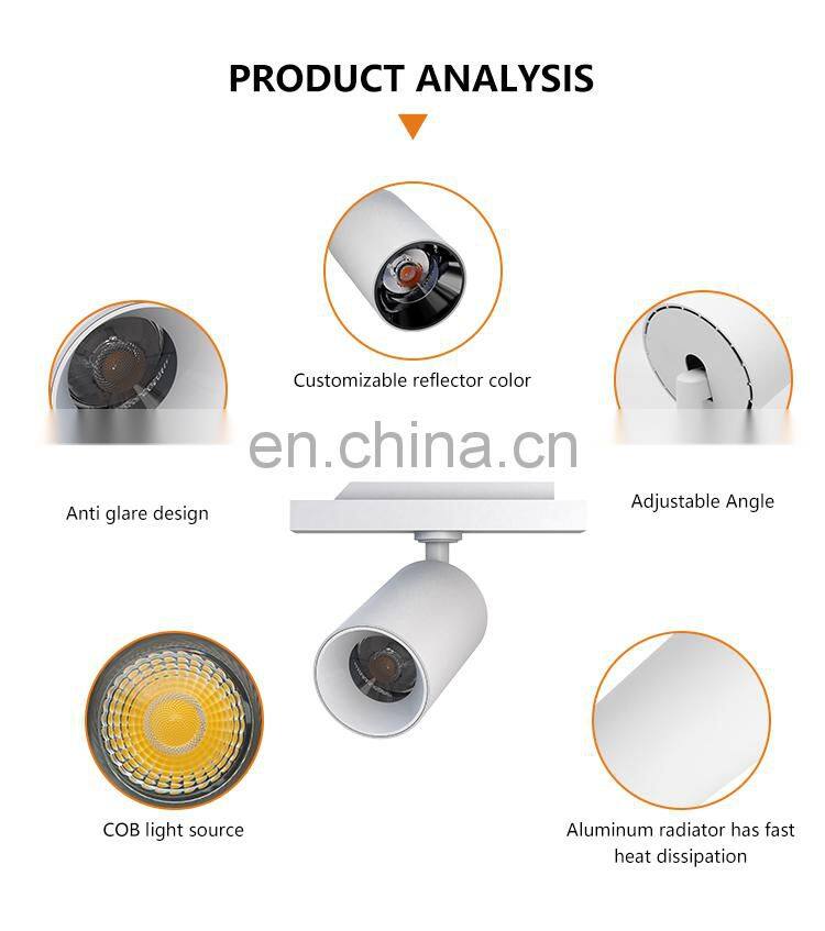 Hot Sale High Quality Aluminum PC Showroom Show Gallery Museum COB 20W LED Track Light
