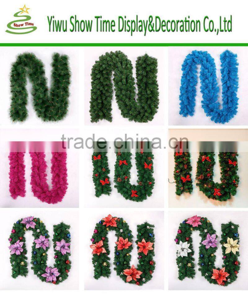 2015 dense pvc tips artificial xmas garland