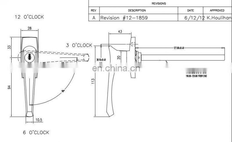 MS303 ZDC Chrome Plated Zinc Alloy Cabinet Handle Locks