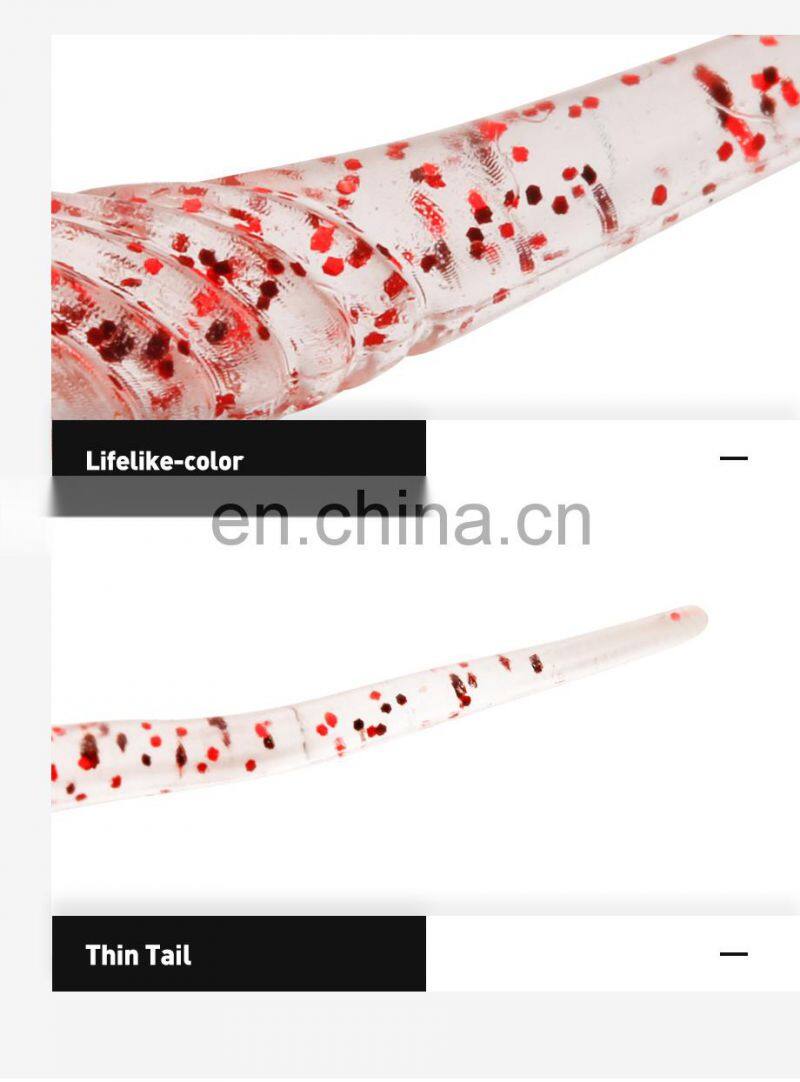 JOHNCOO 50pcs Rock 40mm 0.34g Silicone Bass Rockfish Plastic Fishing Lures