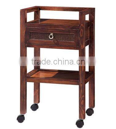 hairdressing wooden trolley for beauty salon