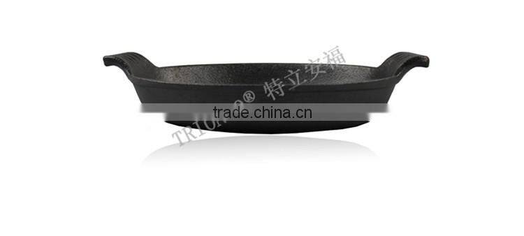 TRIONFO fish shape cast iron pre-seasoned baking plate