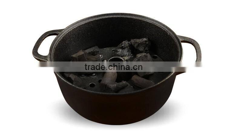 TRIONFO pre-seasonedcast iron bbq gas grill