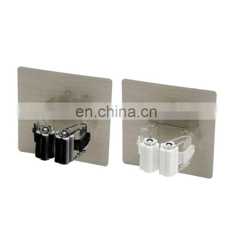 Adhesive Multi-Purpose Hooks Wall Mounted Mop Organizer Holder Rack Brush Broom Hanger Hook Kitchen Bathroom Strong Hooks