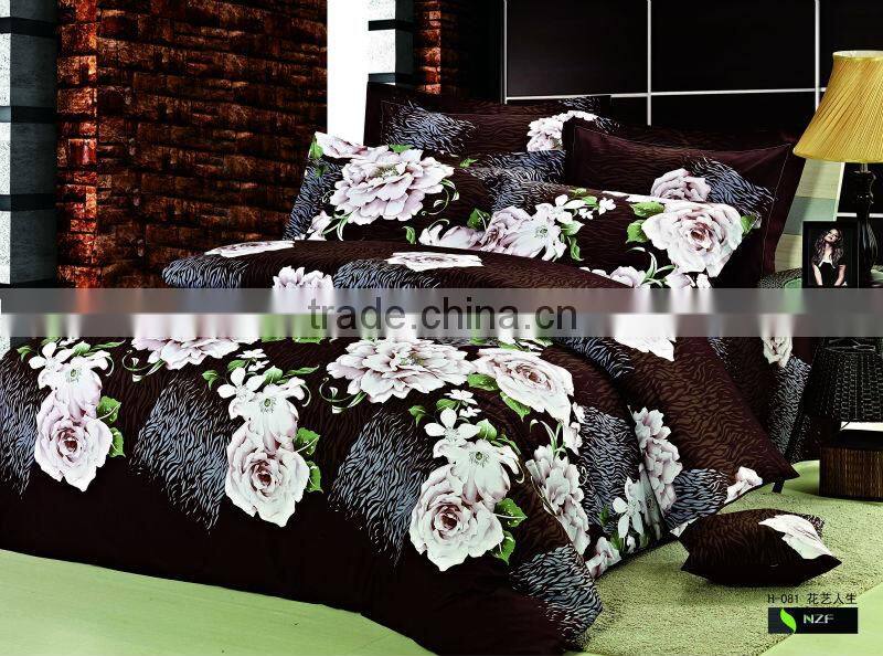 Reactive Printing American Style Bedding Set, 100% Cotton Twill Comforter set made in China