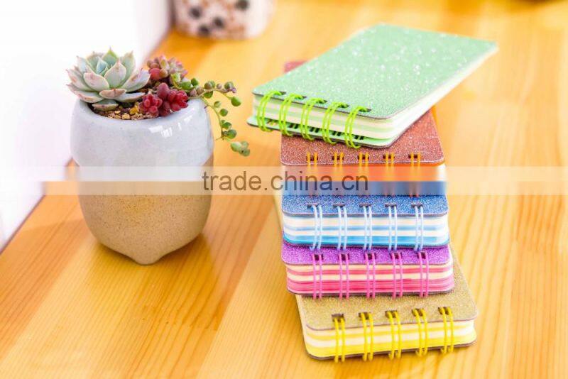 Shiny candy-colored powder fresh 48k coil notes Weight 0.18kg/pc size 80*16mm pocket size easy to carry design for young girl