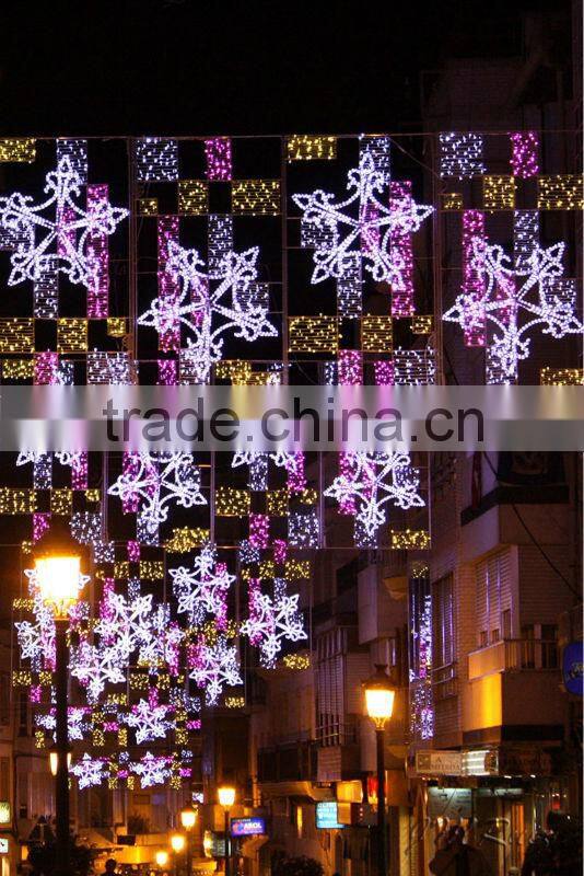 Across street light for outdoor light decoration snow