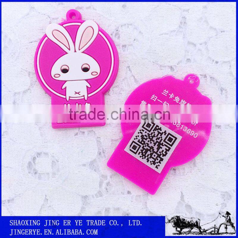 3D soft pvc custom Rabbit animal fridge magnet