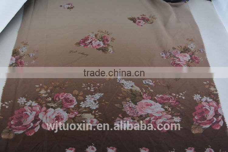 smooth sublimation flower chiffon fabric dresses summer dress printed fabrics for curtains