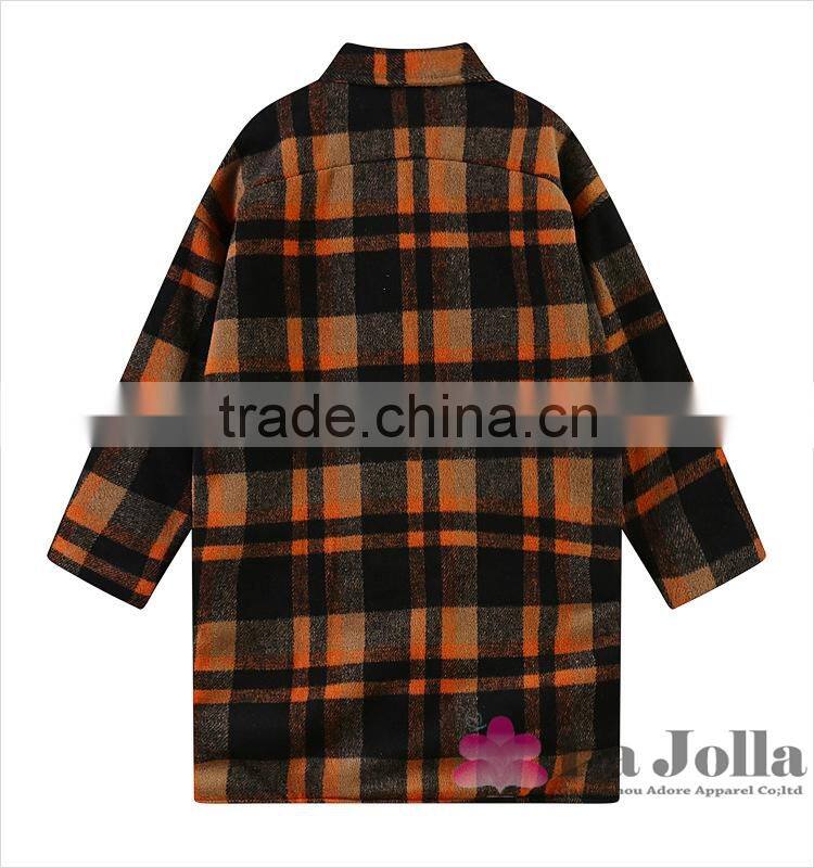 2016 Fashion New coltsfoot han edition loose classic grid female cotton coat to keep warm coat 192