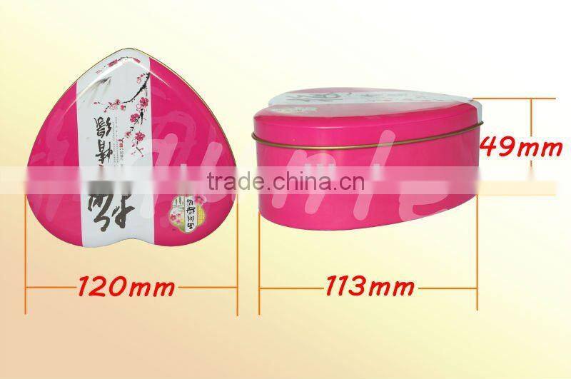 Printing Heart-shaped Candy Tin Box Manufactrer