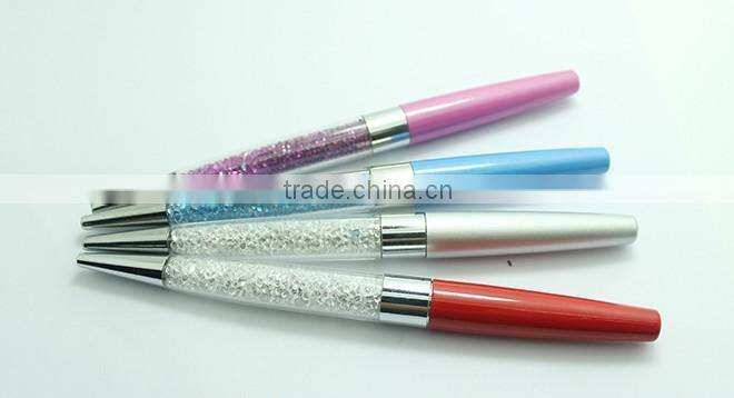 Promotional gift item crystal ballpoint pen with key chain