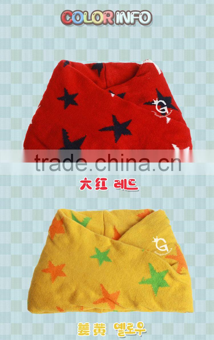 Colorful Star Pattern Acrylic Knitted Baby Winter Scarf