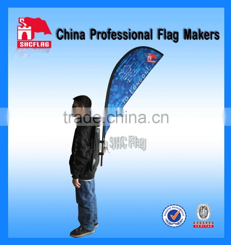 Custom backpack flying x flag advertising backpack banner
