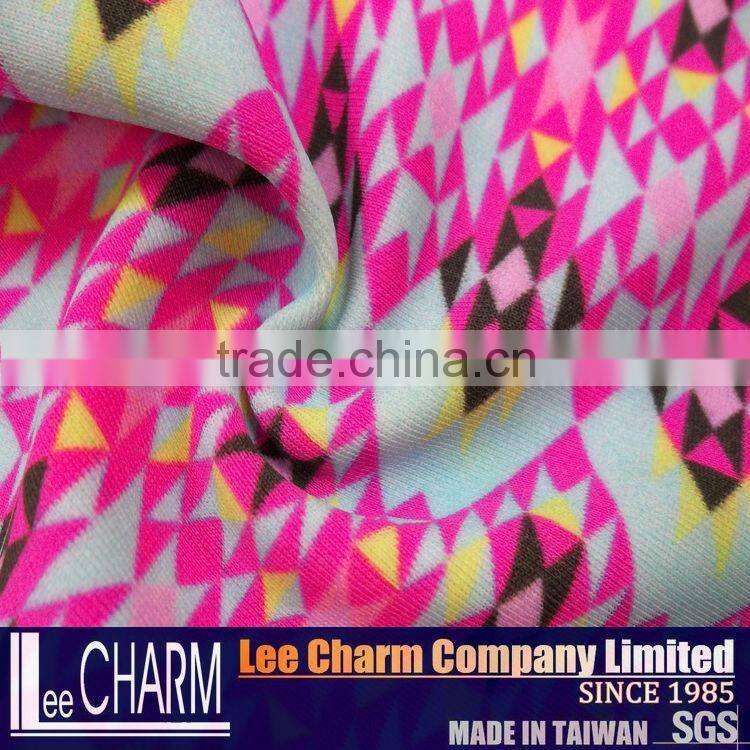 Nylon Spandex Geometry Print Swimming Fabric