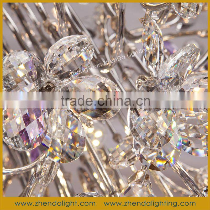 CE/ROHS/FCC Certificated modern gold crystal chandelier light