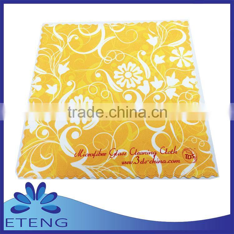 High-definition sublimated microfiber eyeglass cleaning cloth for promotion