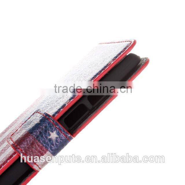 Hot sell !!! Retro UK/US Flag Flip Leather Cover Case for HTC One M7