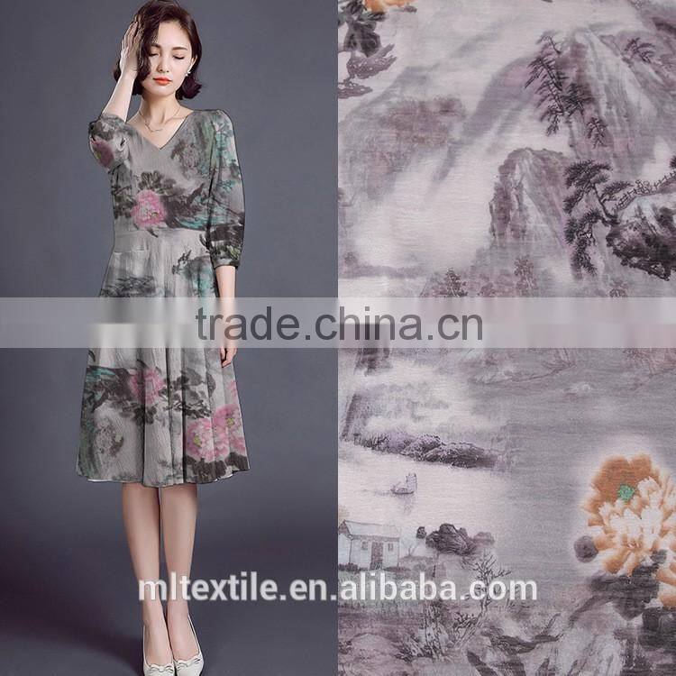 High Quality 100% Polyester Snowflake Printed Organza Fabric For curtain fabric