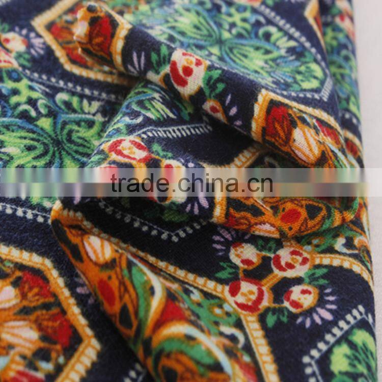 100% cotton fabric china textiles big pattern print for beautiful one-piece dress