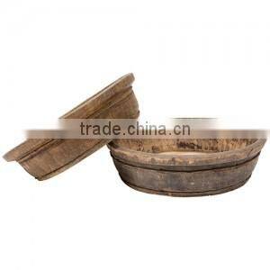 Antique chinese recycle wood wash basin