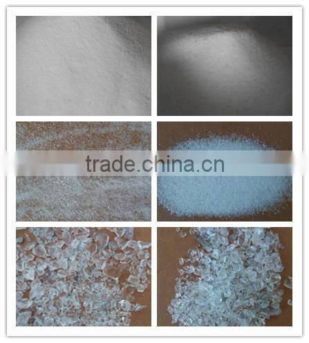 Clear blasting glass sand for blasting machine