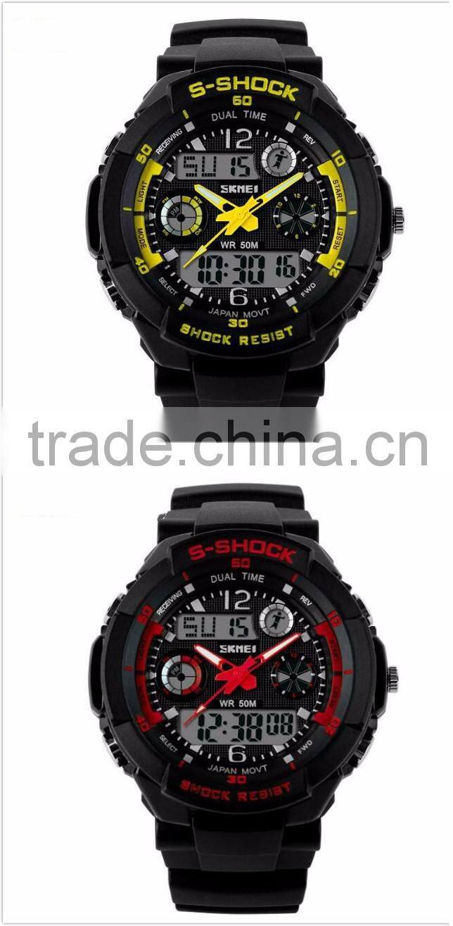 2016 Outdoor Sport Water Resistant Digital LED Quartz Watches Bezel Japan Movt Chrongograph Electronic Wrist Sports Watch