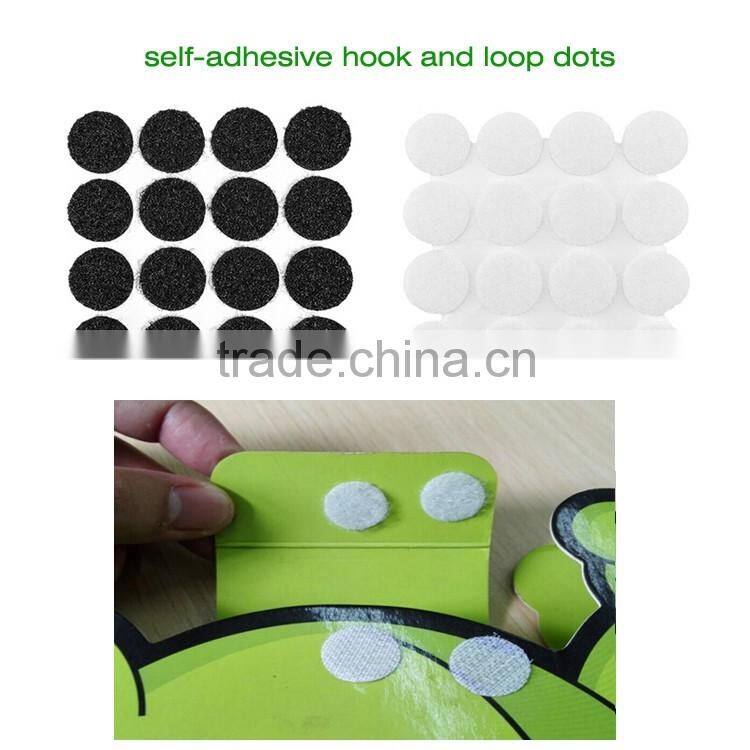 Customized sticky hook and loop dots magic tape back with gule
