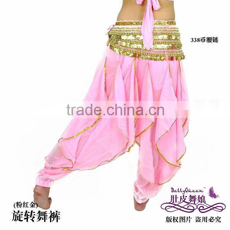 pink belly dance harem pants,chiffon costume for belly dancing,belly dance wear,belly dance clothes,belly dancing clothes