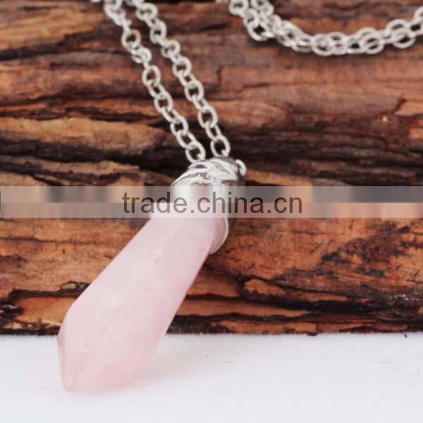 Amazing Cheap Gold plated Chain Necklace Natural Quartz Necklace for Gifts